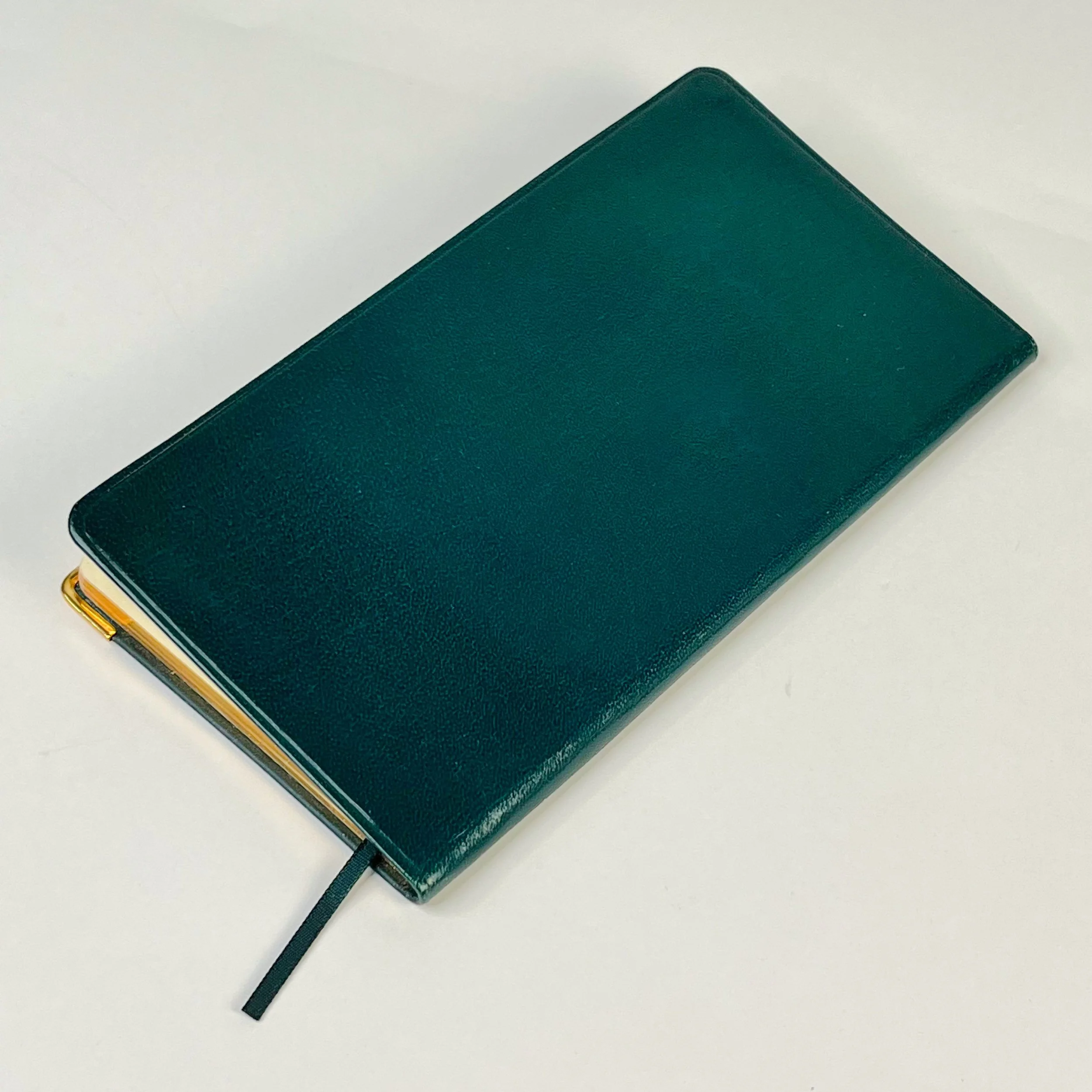 ROLEX バーガンディ 手帳 Vintage Rolex 1990 Green Leather Pocket Diary Agenda with Gold Edges